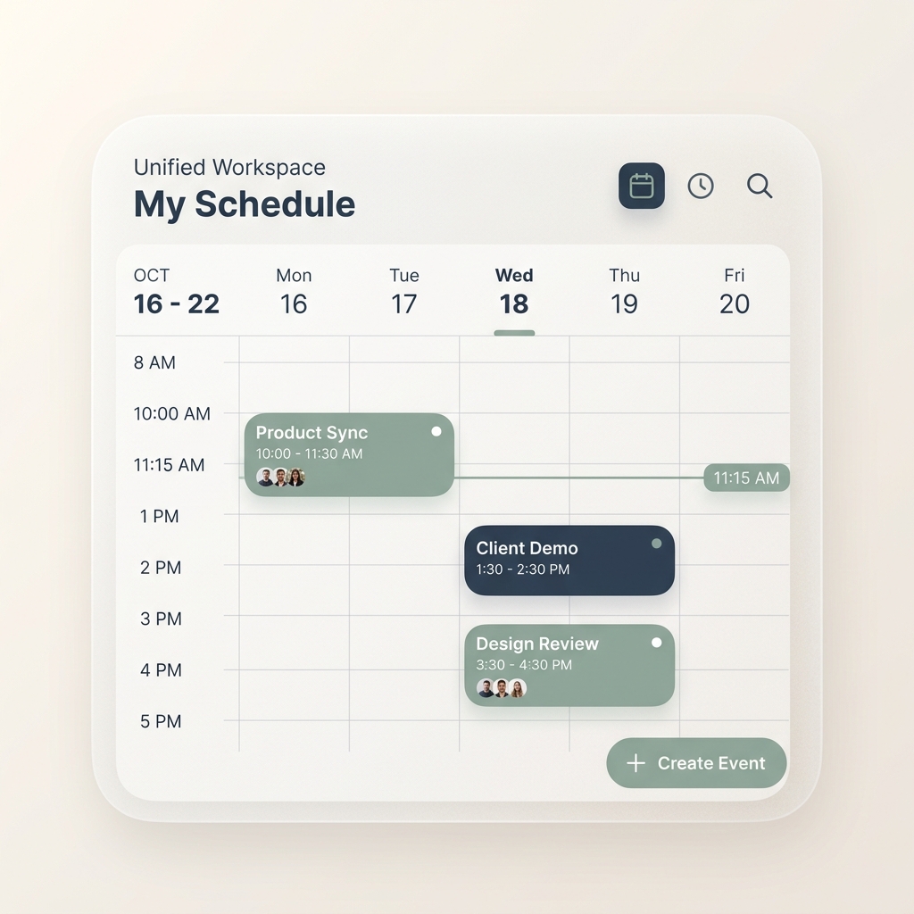 Bison Unified Workspace Calendar